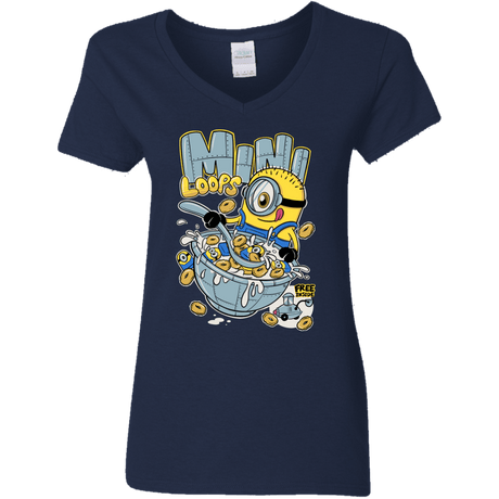 T-Shirts Navy / S Mini Loops Women's V-Neck T-Shirt