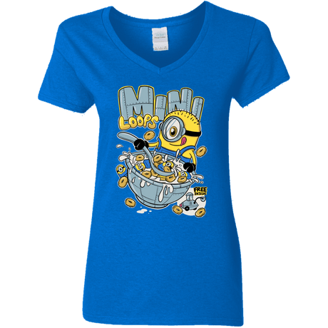 T-Shirts Royal / S Mini Loops Women's V-Neck T-Shirt