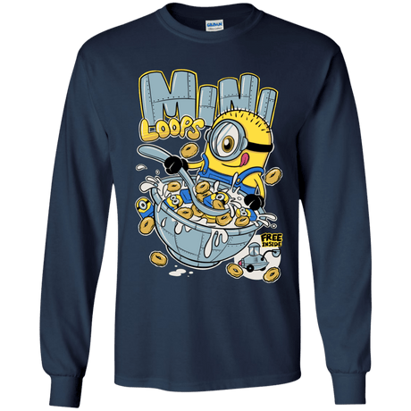 T-Shirts Navy / YS Mini Loops Youth Long Sleeve T-Shirt