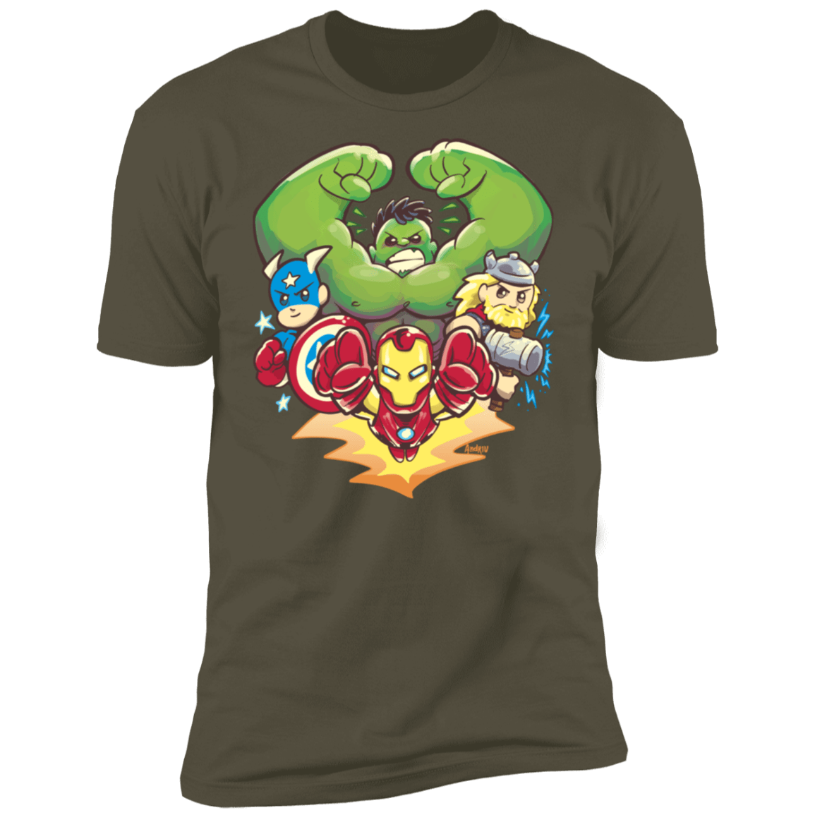 T-Shirts Military Green / S Miniheroes Men's Premium T-Shirt