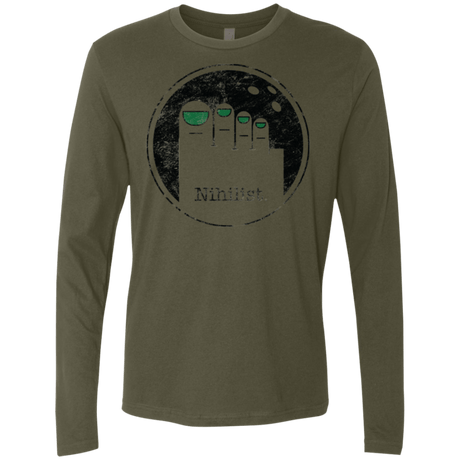 T-Shirts Military Green / Small Minimalist Nihilist Men's Premium Long Sleeve