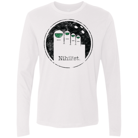 T-Shirts White / Small Minimalist Nihilist Men's Premium Long Sleeve