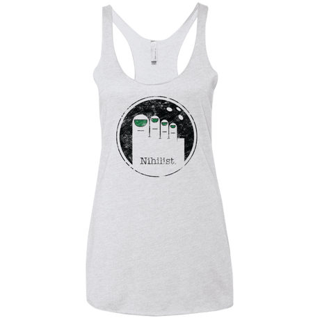 T-Shirts Heather White / X-Small Minimalist Nihilist Women's Triblend Racerback Tank