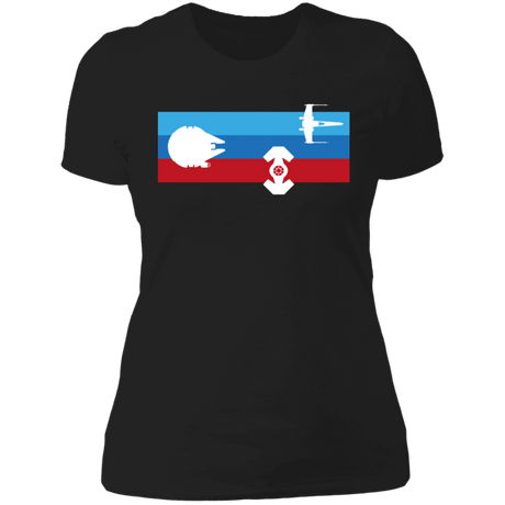 T-Shirts Black / X-Small Minimalist Spaceships Women's Premium T-Shirt