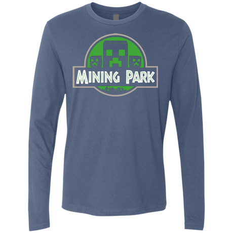 T-Shirts Indigo / Small Mining Park Men's Premium Long Sleeve