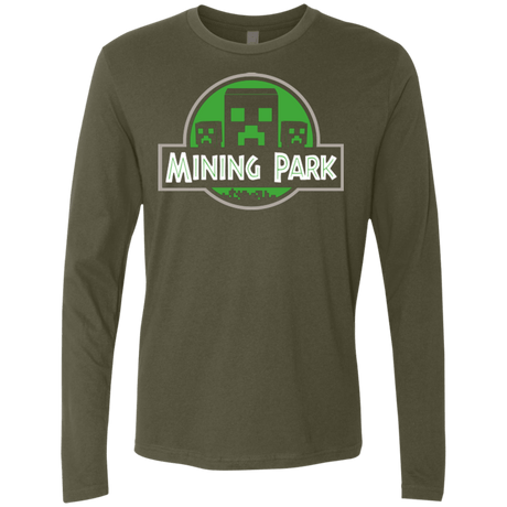 T-Shirts Military Green / Small Mining Park Men's Premium Long Sleeve