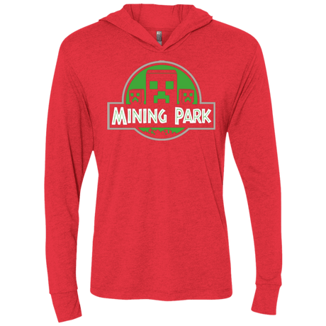 T-Shirts Vintage Red / X-Small Mining Park Triblend Long Sleeve Hoodie Tee