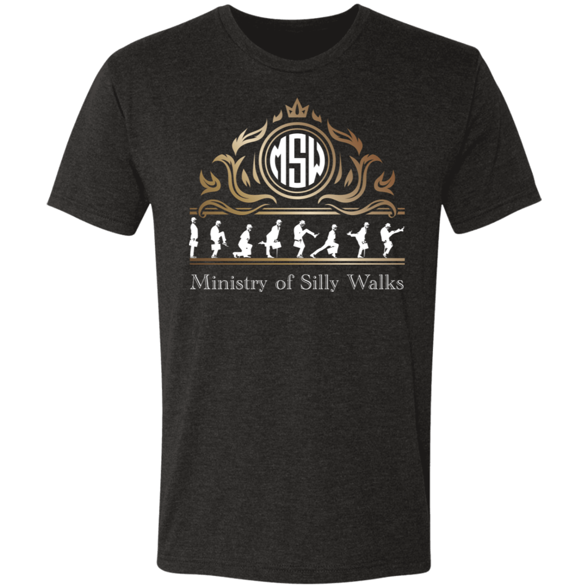 T-Shirts Vintage Black / S Ministry Silly Walks Emblem Men's Triblend T-Shirt