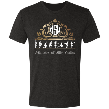 T-Shirts Vintage Black / S Ministry Silly Walks Emblem Men's Triblend T-Shirt