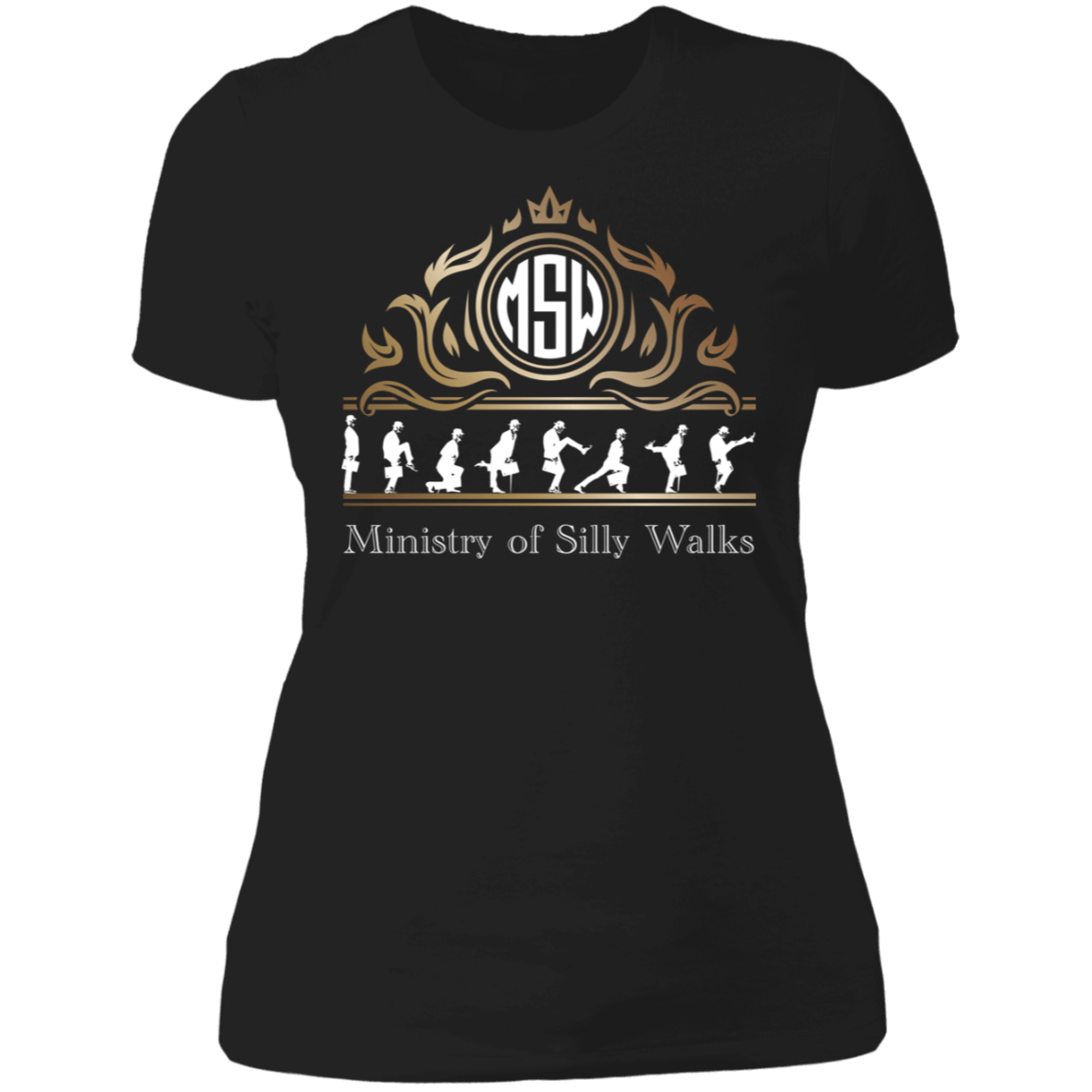 T-Shirts Black / X-Small Ministry Silly Walks Emblem Women's Premium T-Shirt