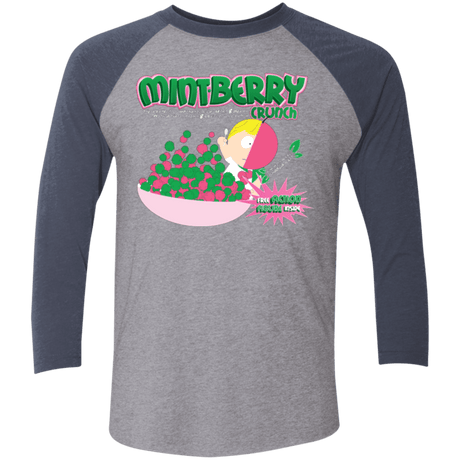 T-Shirts Premium Heather/ Vintage Navy / X-Small Mintberry Crunch Men's Triblend 3/4 Sleeve