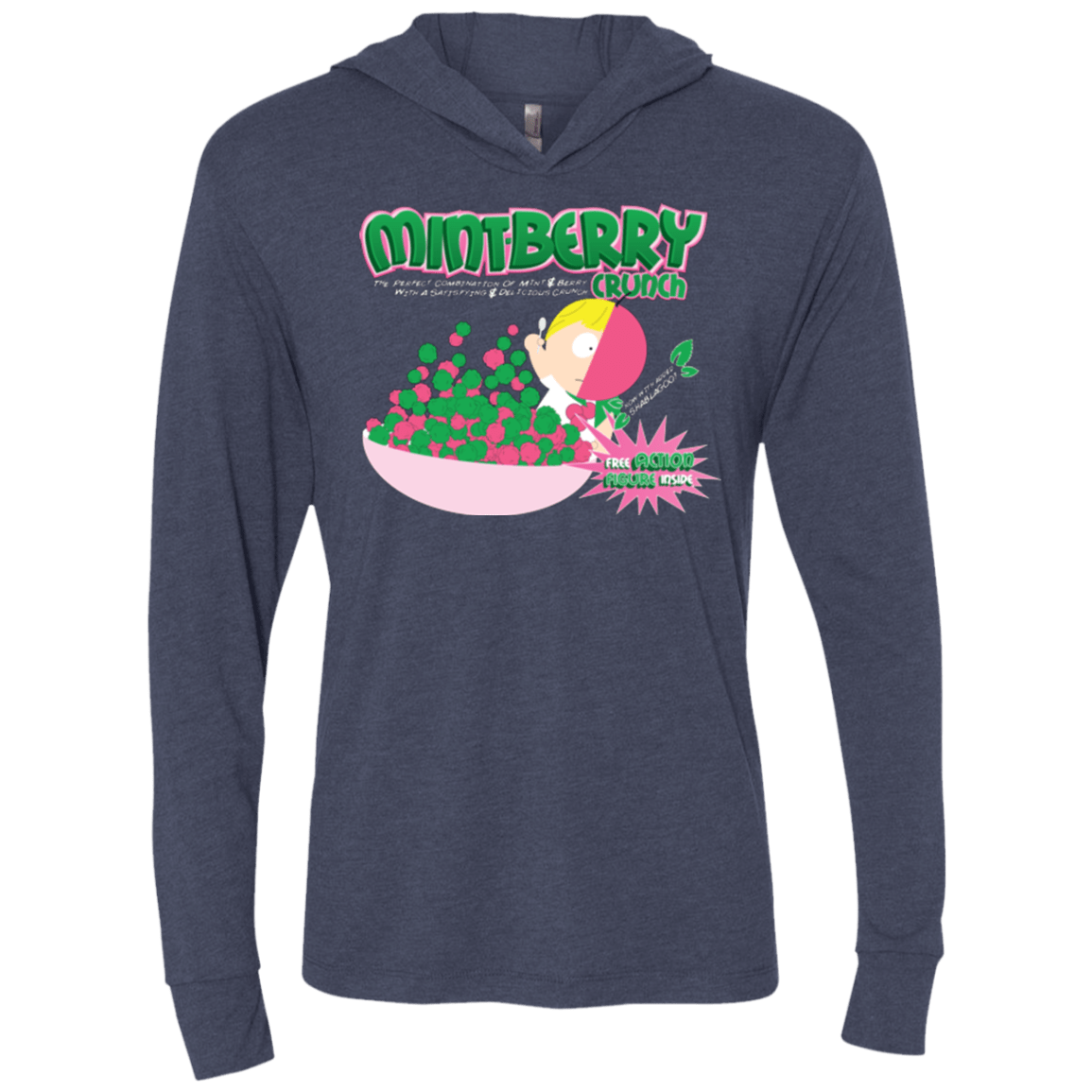 T-Shirts Vintage Navy / X-Small Mintberry Crunch Triblend Long Sleeve Hoodie Tee