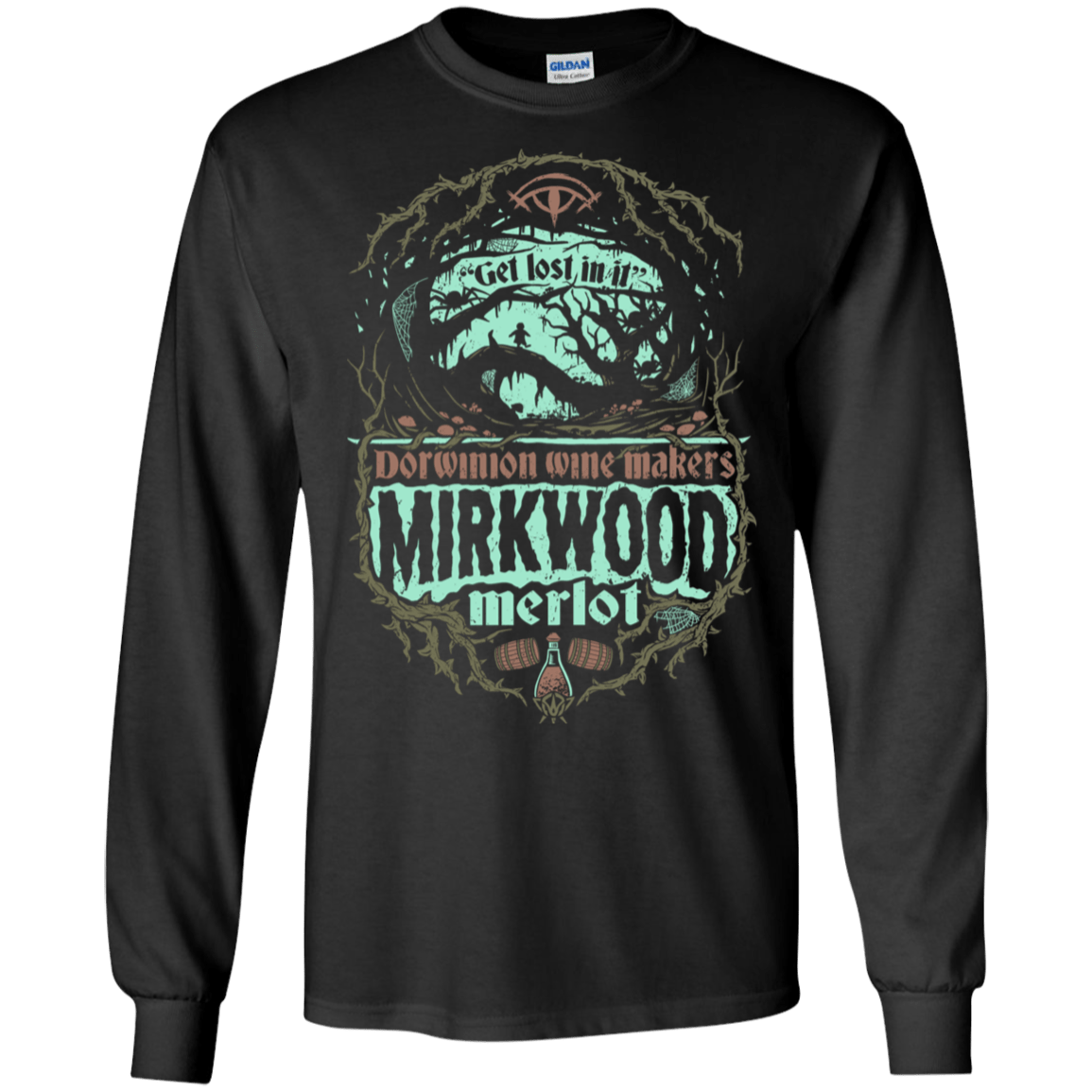 T-Shirts Black / S Mirkwood Merlot Men's Long Sleeve T-Shirt