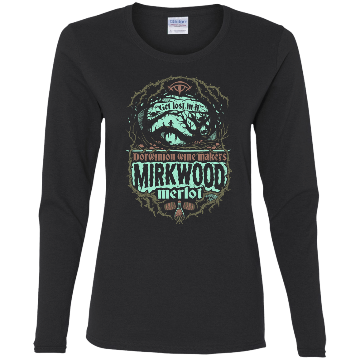 T-Shirts Black / S Mirkwood Merlot Women's Long Sleeve T-Shirt