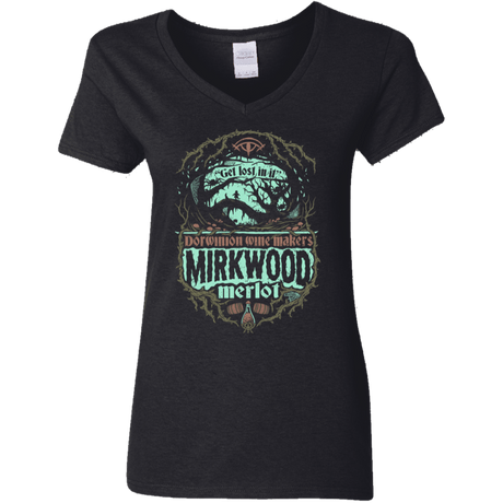 T-Shirts Black / S Mirkwood Merlot Women's V-Neck T-Shirt