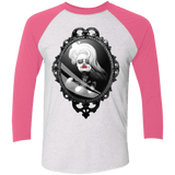 T-Shirts Heather White/Vintage Pink / X-Small Mirror Men's Triblend 3/4 Sleeve