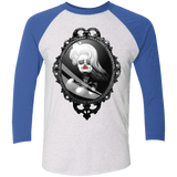T-Shirts Heather White/Vintage Royal / X-Small Mirror Men's Triblend 3/4 Sleeve