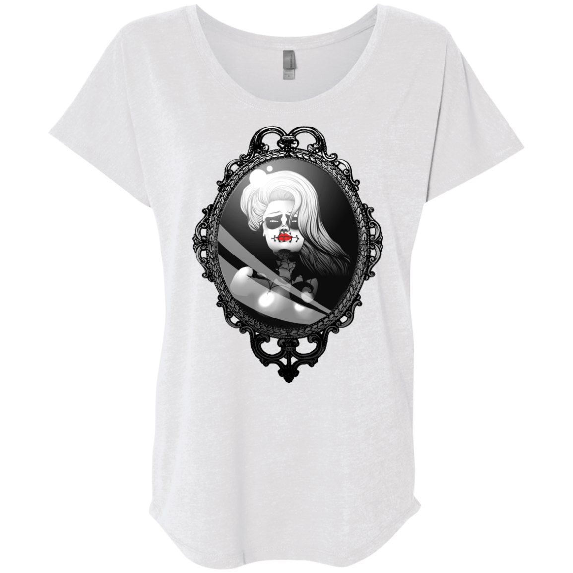 T-Shirts Heather White / X-Small Mirror Triblend Dolman Sleeve