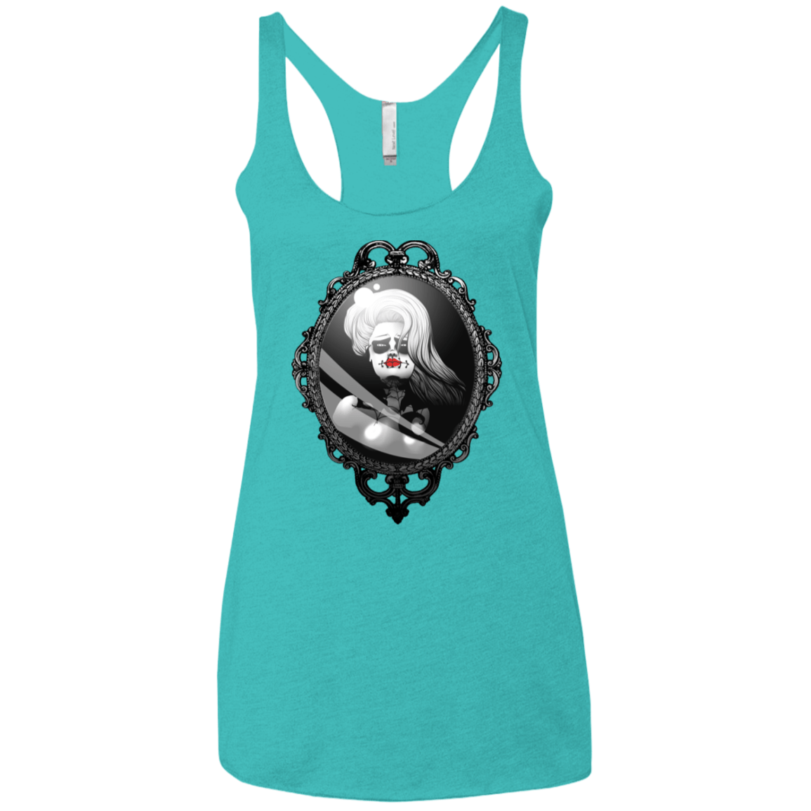 T-Shirts Tahiti Blue / X-Small Mirror Women's Triblend Racerback Tank