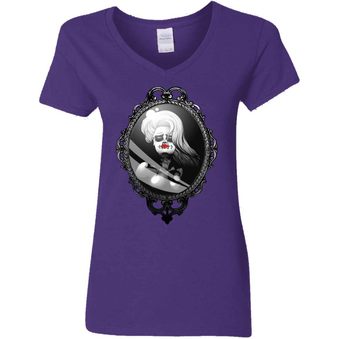 T-Shirts Purple / S Mirror Women's V-Neck T-Shirt