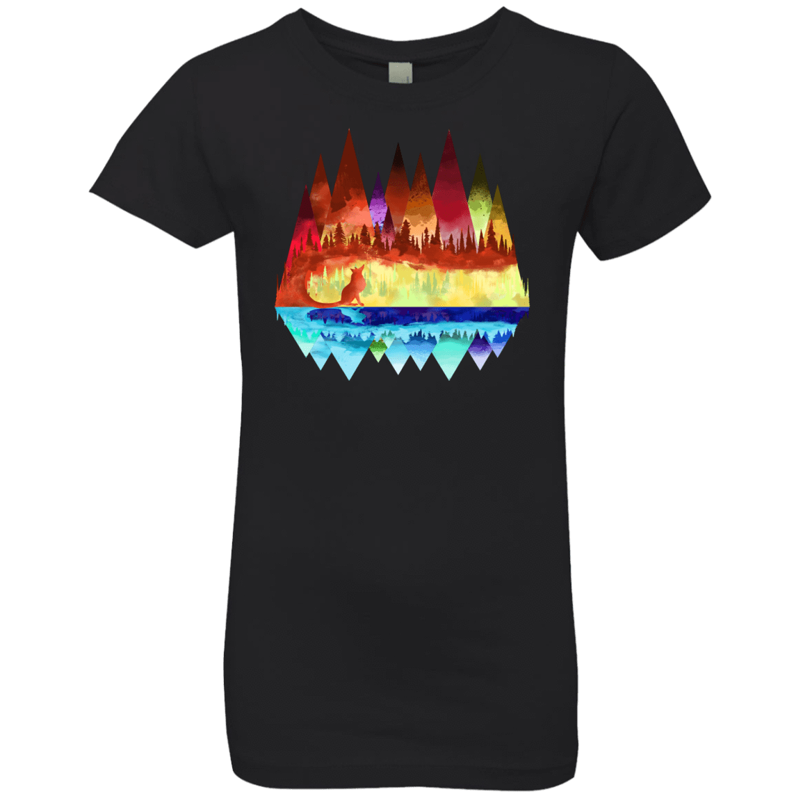 T-Shirts Black / YXS Mirrored Range Girls Premium T-Shirt