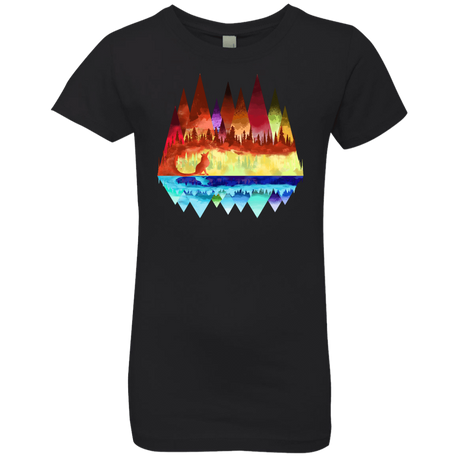 T-Shirts Black / YXS Mirrored Range Girls Premium T-Shirt