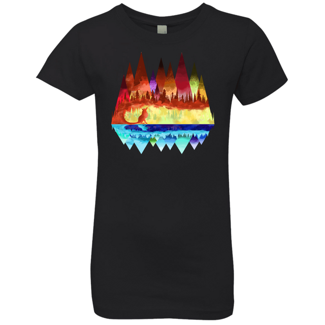 T-Shirts Black / YXS Mirrored Range Girls Premium T-Shirt