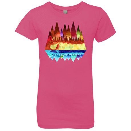 T-Shirts Hot Pink / YXS Mirrored Range Girls Premium T-Shirt