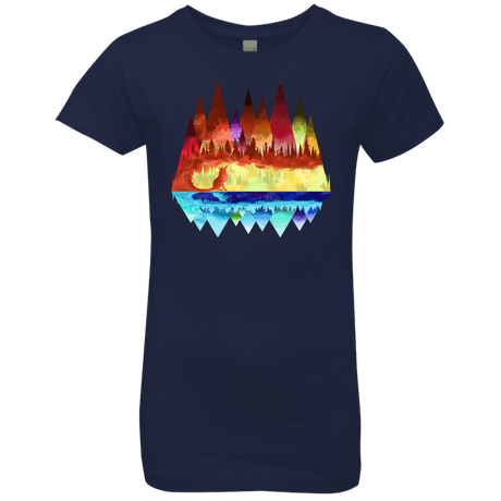 T-Shirts Midnight Navy / YXS Mirrored Range Girls Premium T-Shirt