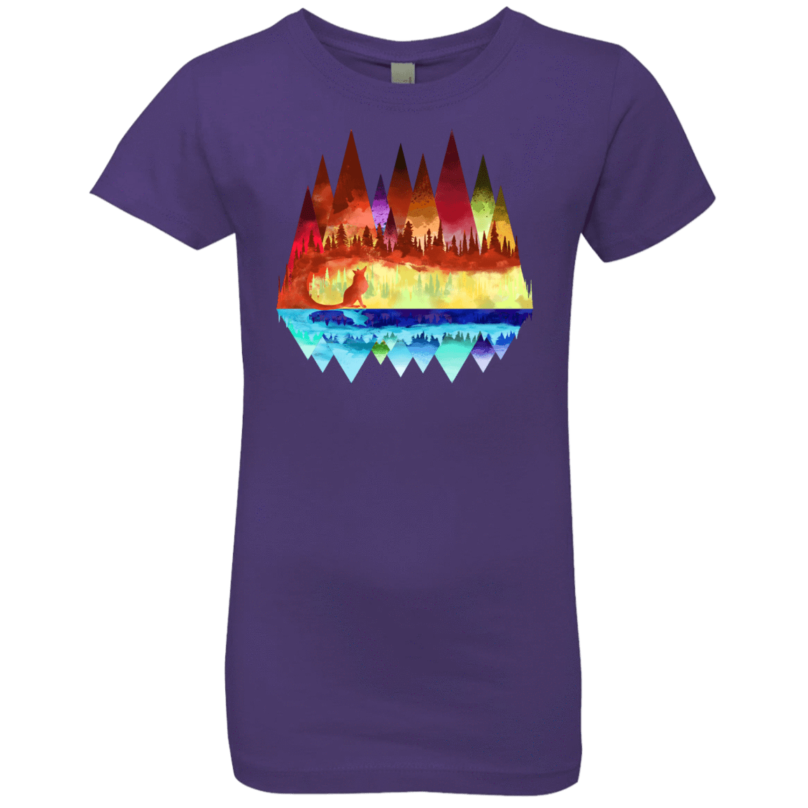 T-Shirts Purple Rush / YXS Mirrored Range Girls Premium T-Shirt