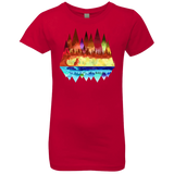 T-Shirts Red / YXS Mirrored Range Girls Premium T-Shirt