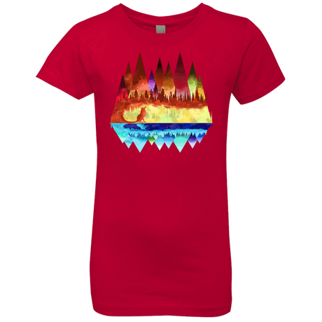 T-Shirts Red / YXS Mirrored Range Girls Premium T-Shirt