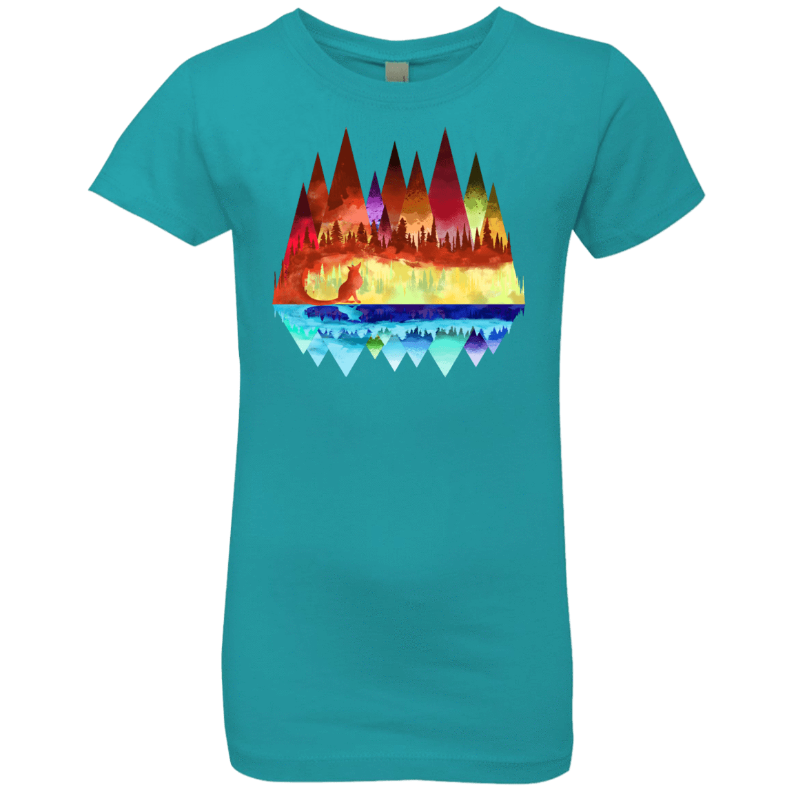 T-Shirts Tahiti Blue / YXS Mirrored Range Girls Premium T-Shirt