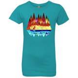 T-Shirts Tahiti Blue / YXS Mirrored Range Girls Premium T-Shirt