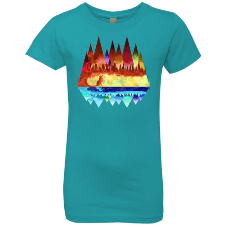 T-Shirts Tahiti Blue / YXS Mirrored Range Girls Premium T-Shirt