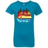 T-Shirts Turquoise / YXS Mirrored Range Girls Premium T-Shirt