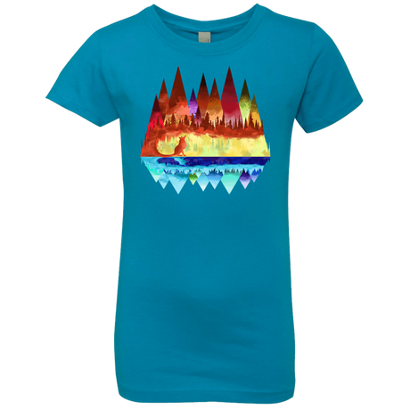 T-Shirts Turquoise / YXS Mirrored Range Girls Premium T-Shirt
