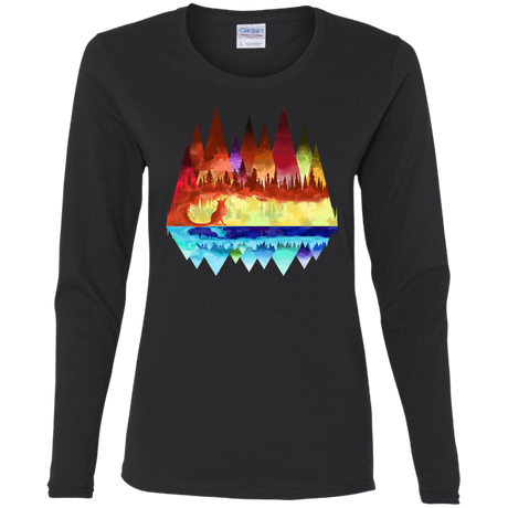 T-Shirts Black / S Mirrored Range Women's Long Sleeve T-Shirt