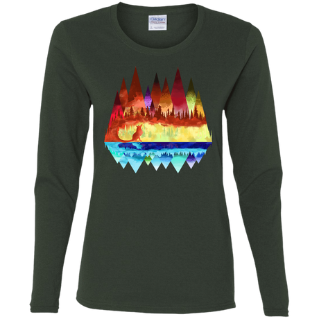 T-Shirts Forest / S Mirrored Range Women's Long Sleeve T-Shirt