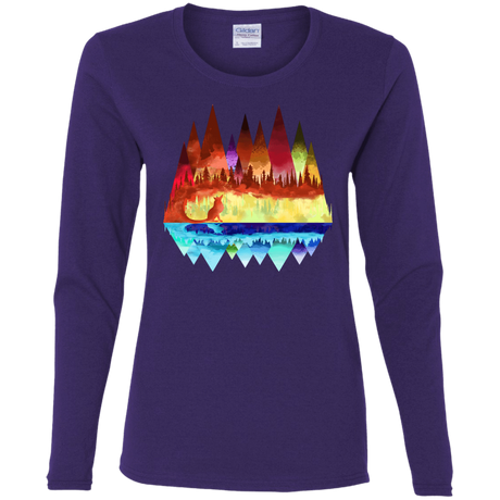 T-Shirts Purple / S Mirrored Range Women's Long Sleeve T-Shirt