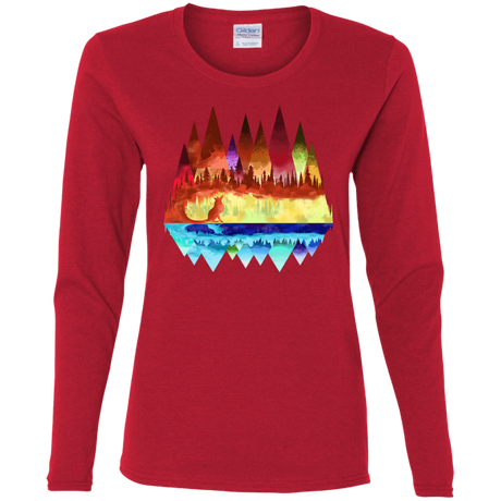 T-Shirts Red / S Mirrored Range Women's Long Sleeve T-Shirt