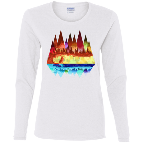 T-Shirts White / S Mirrored Range Women's Long Sleeve T-Shirt