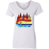 T-Shirts White / S Mirrored Range Women's V-Neck T-Shirt