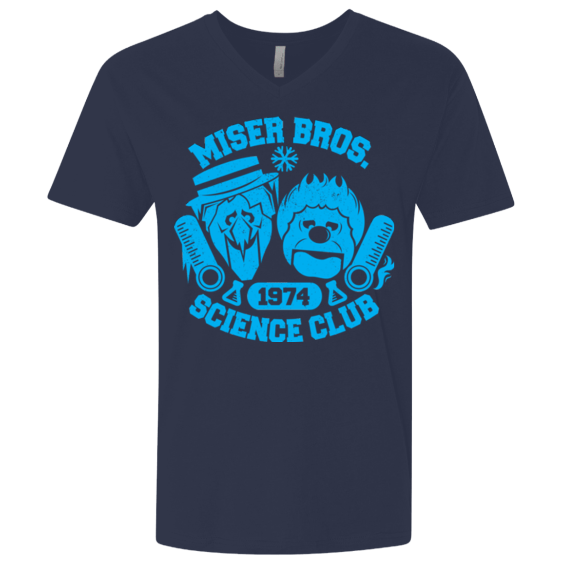 T-Shirts Midnight Navy / X-Small Miser bros Science Club Men's Premium V-Neck