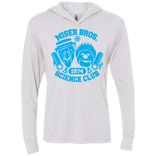 T-Shirts Heather White / X-Small Miser bros Science Club Triblend Long Sleeve Hoodie Tee