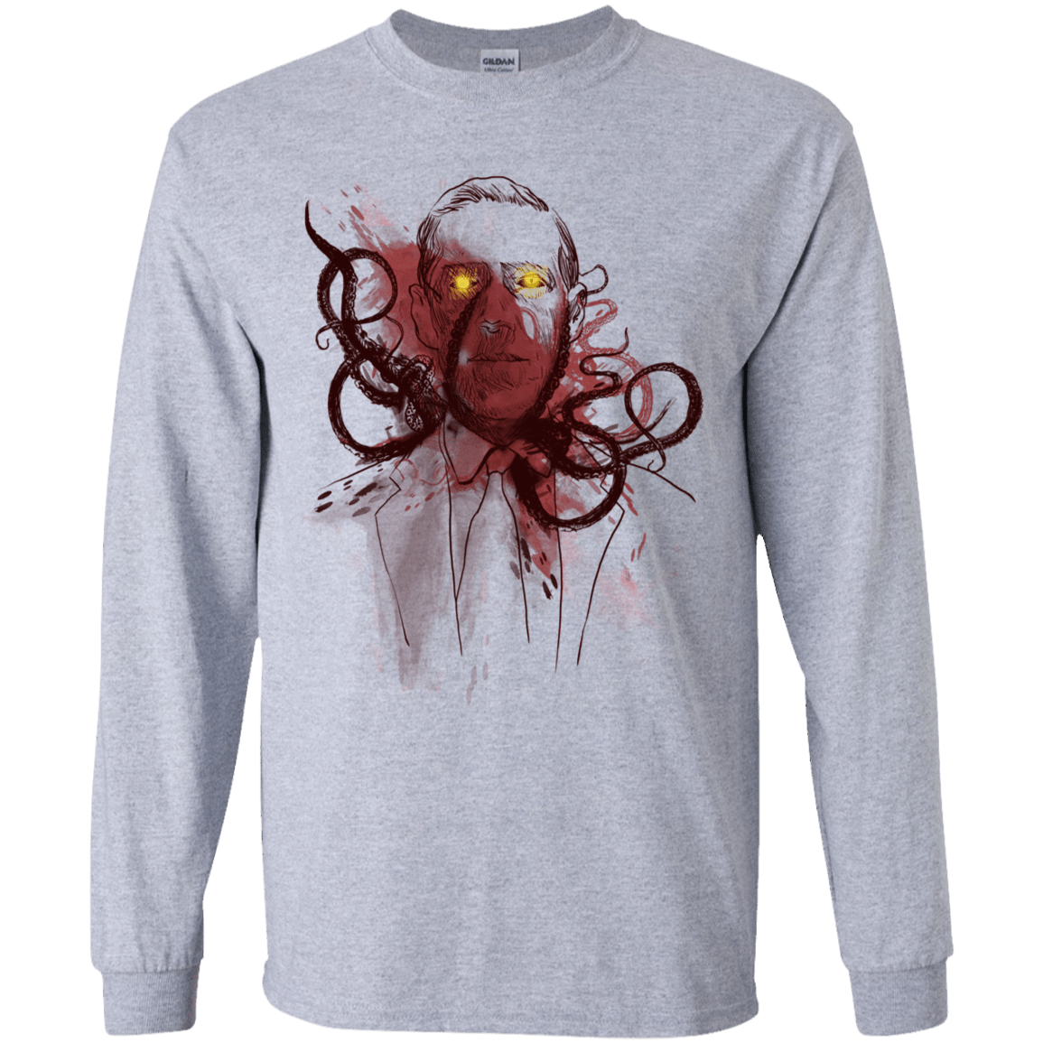 T-Shirts Sport Grey / YS Miskatoninked Youth Long Sleeve T-Shirt