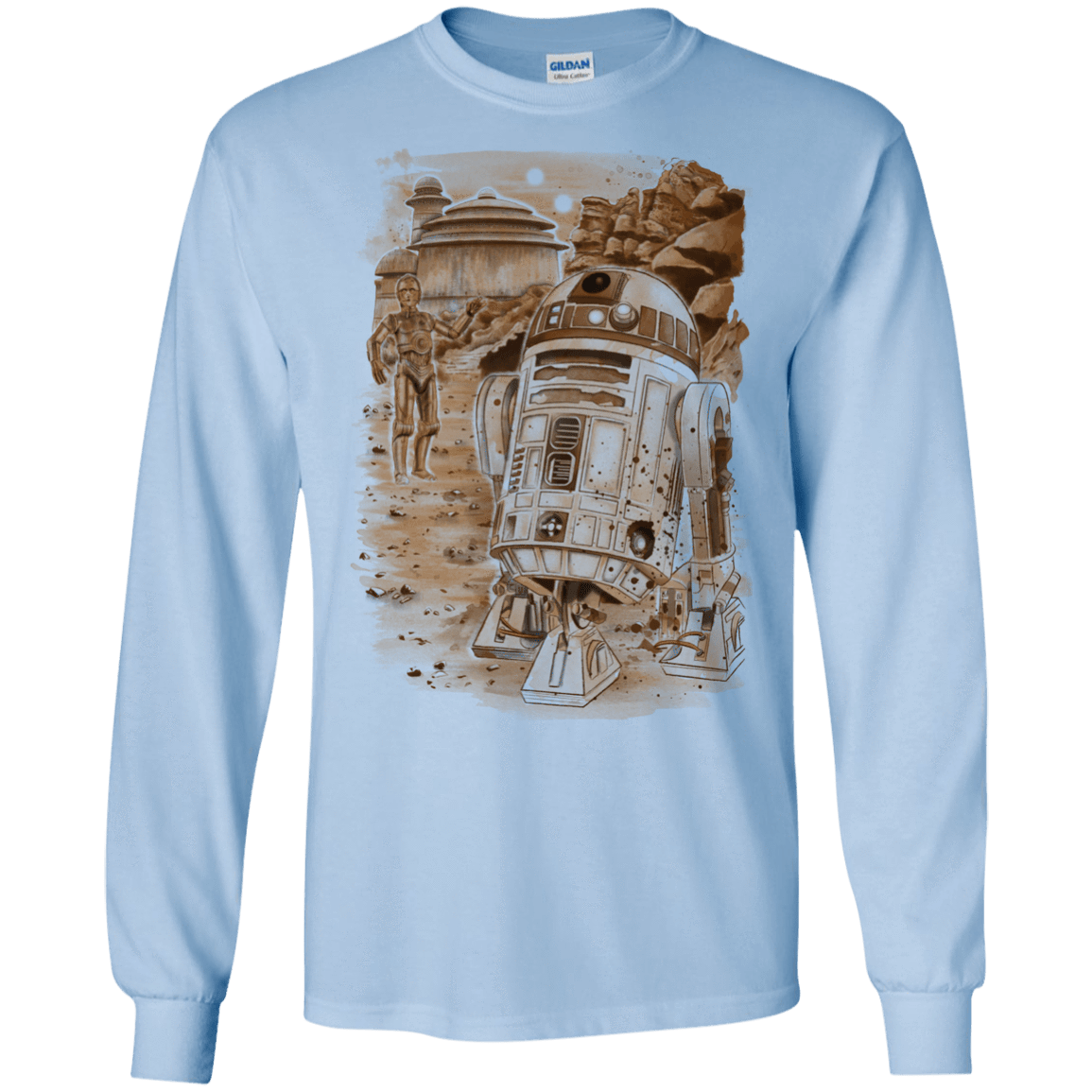 T-Shirts Light Blue / S Mission to jabba palace Men's Long Sleeve T-Shirt