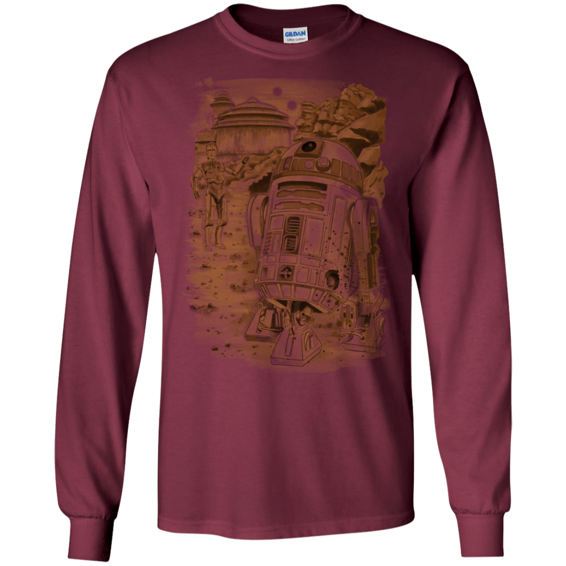 T-Shirts Maroon / S Mission to jabba palace Men's Long Sleeve T-Shirt