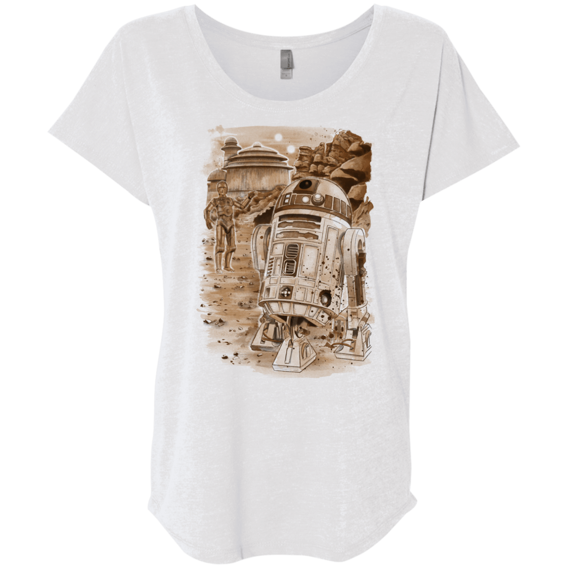 T-Shirts Heather White / X-Small Mission to jabba palace Triblend Dolman Sleeve