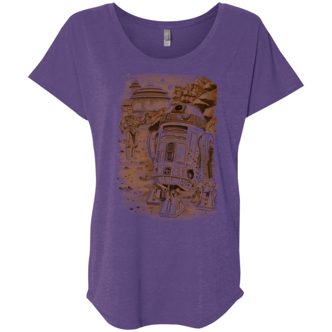 T-Shirts Purple Rush / X-Small Mission to jabba palace Triblend Dolman Sleeve